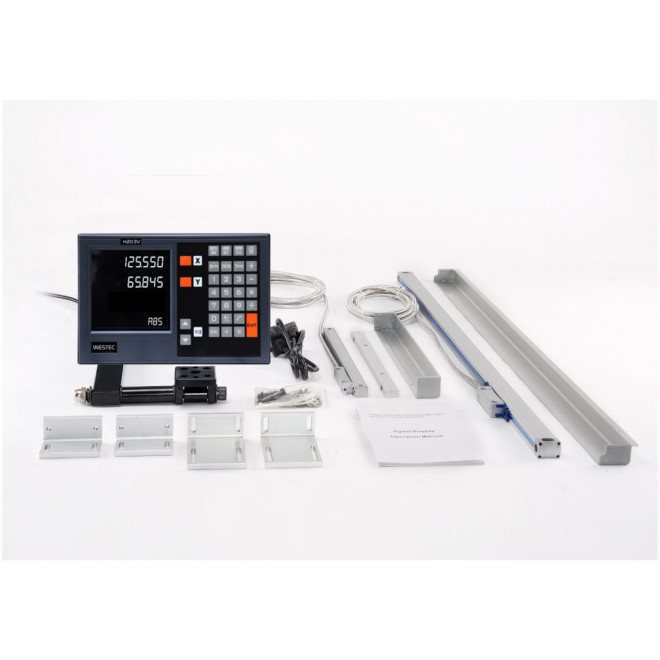 Digitale 2 Achsen Positionsanzeige Drehmaschine Set Westec WPA H202L