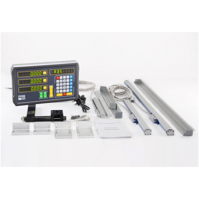 Digitale 3 Achsen Positionsanzeige Drehmaschine Set Westec WPA D503L