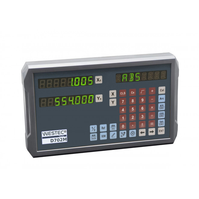 Digitale 2 Achsen Positionsanzeige Fräsmaschinen Westec WPA D702M