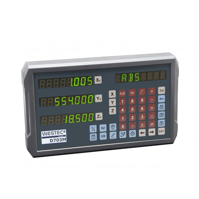 Digitale 3 Achsen Positionsanzeige Fräsmaschinen Westec WPA D703M