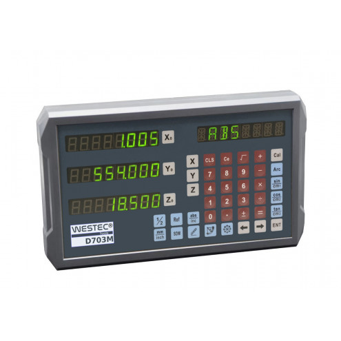 Digitale 3 Achsen Positionsanzeige Fräsmaschinen Westec WPA D703M